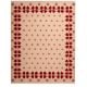 Handmade Red Cotton Modern Dhurrie For Living Room